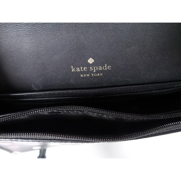 Kate Spade Crossbody Bag Womens Polka Dot Leather Purse Clutch Wallet Strap - Picture 8 of 12